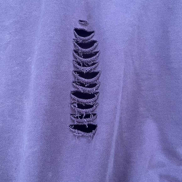 Purple Distressed Sweater - Picture 3 of 4